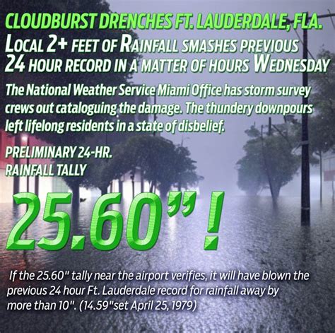 The Skilling Report: Rex Block Behind Chicago's Warmth; Cloudburst brings 'Biblical' Rain tallies to Ft. Lauderdale, Fla.